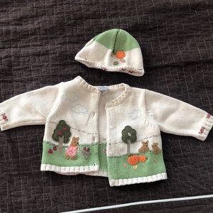 Talbots Kids sweater and hat set